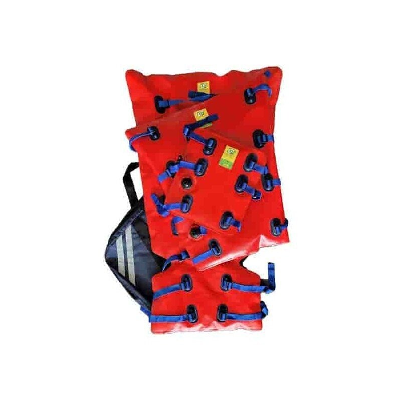 Kit de 3 attelles (poignet/bras/jambe) renfort rouge avec sac de transport