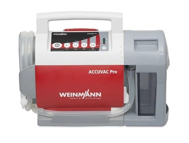 Aspirateur de mucosités Accuvac Pro avec système réutilisable WEINMANN - avec bloc d’alimentation/chargeur pour 100 V à 240 V