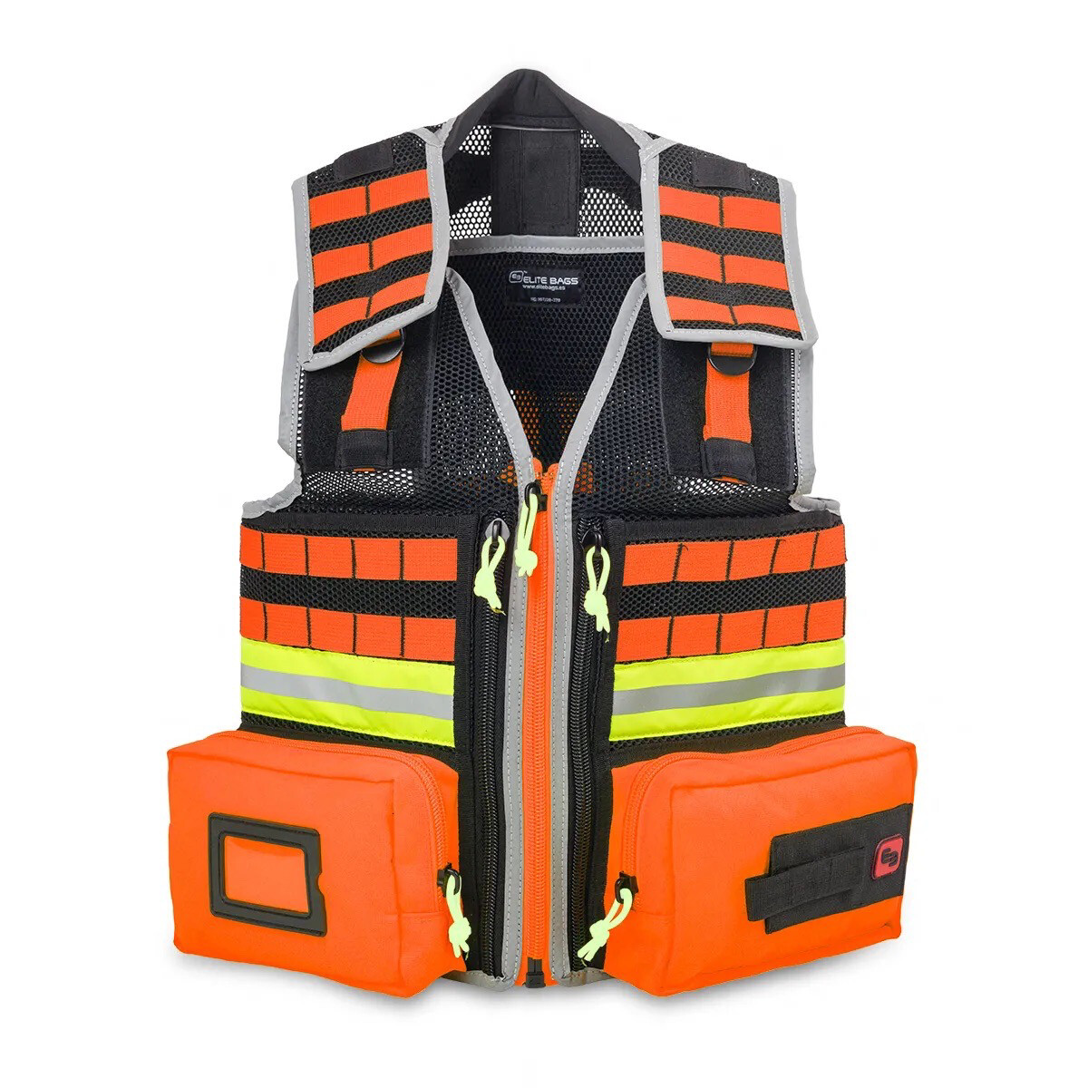 Gilet d’intervention multi poches E-VEST’S orange ELITE BAGS