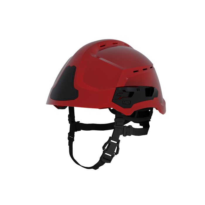 Casque F2XR rouge MSA - coque ventilée - sans accessoires