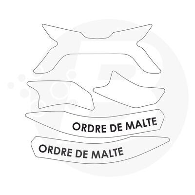 Bandes de signalisation Ordre de Malte casque F2XR  MSA