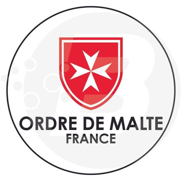 Kit 5 stickers / bandes de signalisation vinyle Ordre de Malte casque F2XR  MSA