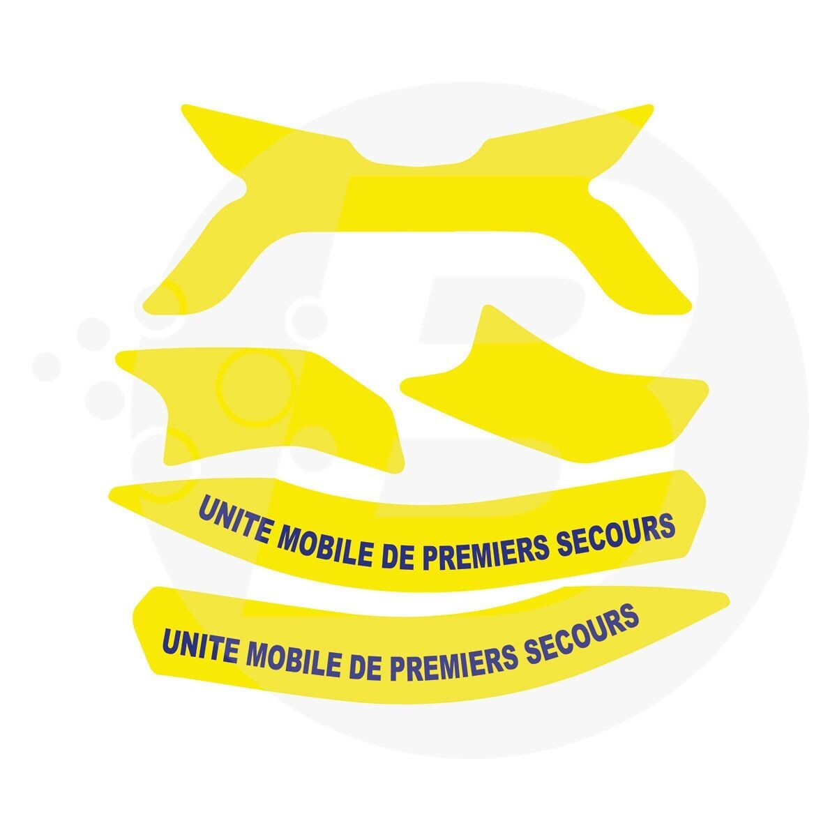 Bandes de signalisation UMPS casque F2XR  MSA