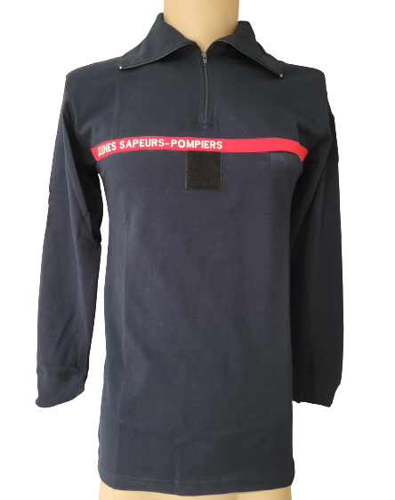 Polo manches longues Jeunes sapeurs-pompiers JSP 100% coton col zip BG-SAFETY