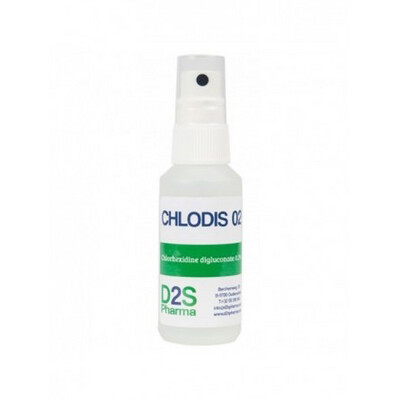 Spray cutané Chlorhexidine 50mL 0,2% D2S PHARMA 