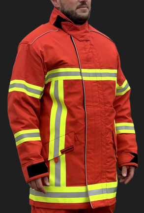 Veste d'intervention textile sapeurs-pompiers niveau 2 GAMMA rouge