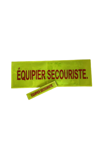 Dossard / bandeau FLAP et bande patronymique ÉQUIPIER SECOURISTE BG-SAFETY