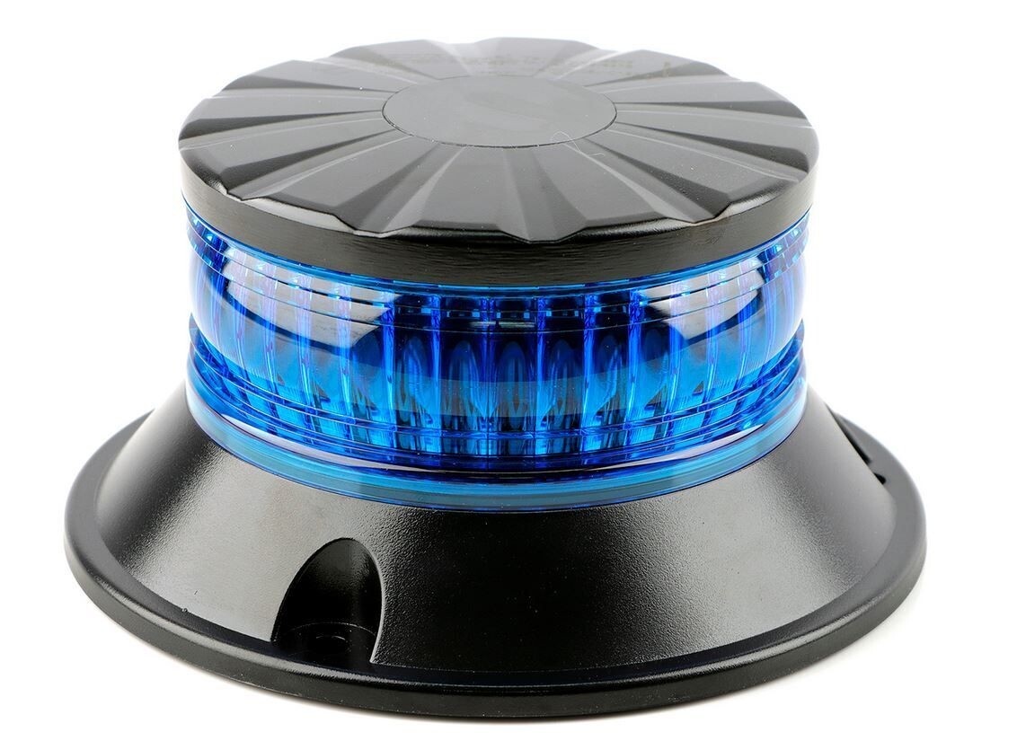 FCSIGNALETIC : Déstockage Gyrophare à LED bleu embase ISO rotatif