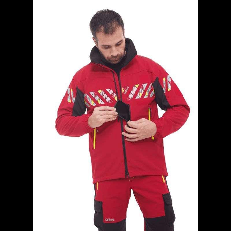 Veste softshell rescue ARK rouge COURANT