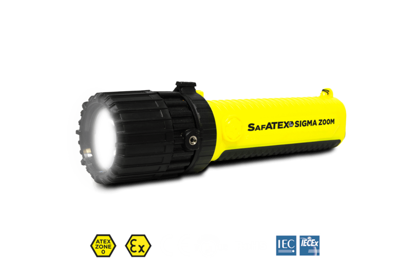 SafATEX Sigma Zoom - Lampe de poche LED  faisceau réglable ATEX NIGHTSEARCHER