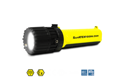 SafATEX Sigma Zoom - Lampe de poche LED  faisceau réglable ATEX NIGHTSEARCHER