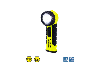 SafATEX Sigma RA – Lampe de poche à angle droit certifiée ATEX alimentée par piles NIGHTSEARCHER