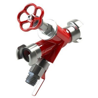 Vanne mobile bas d'échelle - entrée et sortie DSP 40 sans verrou - purgeur GFR mâle 20 - aluminium