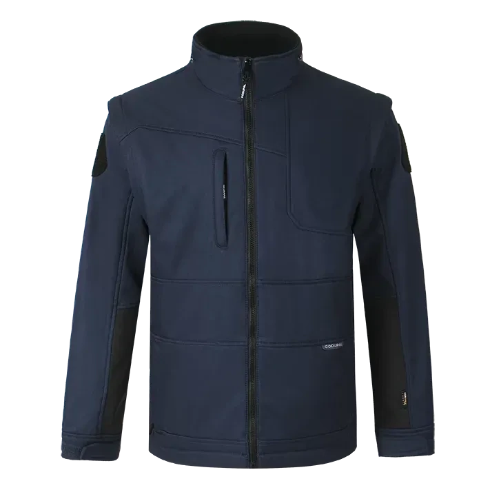 Veste softshell bleu marine manches amovibles BJORN CODUPAL
