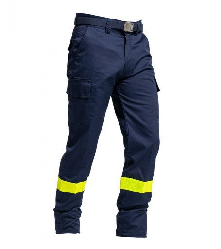 Pantalon de travail ambulancier bandes réfléchissantes jaune fluo DEXSER