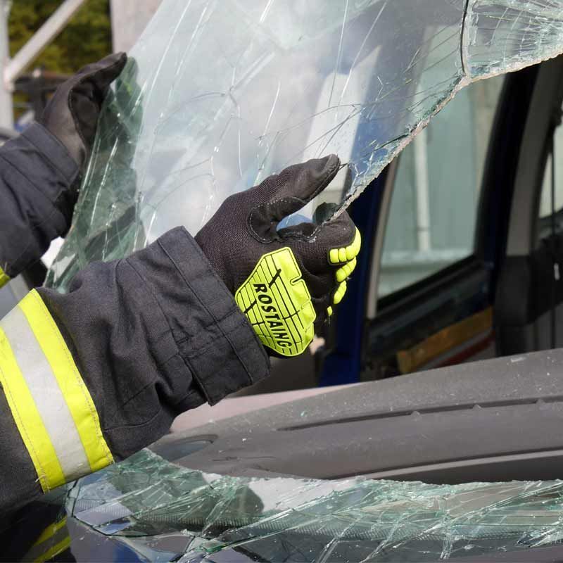 Gants pompiers secours routiers et désincarcération tactile RESCUEFITFLUO ROSTAING