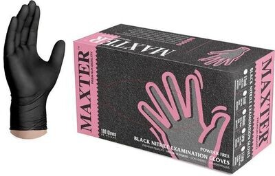 Boîte de 100 gants nitrile noir taille  XL MAXTER