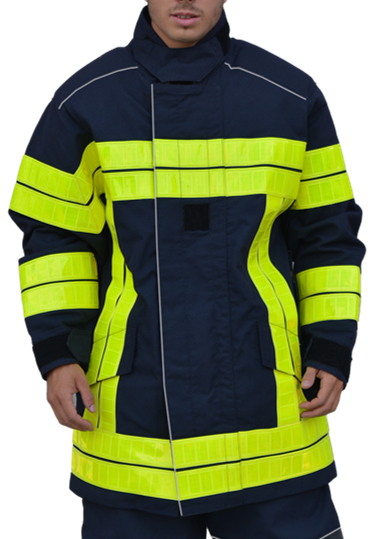 Veste d'intervention textile sapeurs-pompiers niveau 2 GAMMA bleu Haute visibilitée MARTINAS