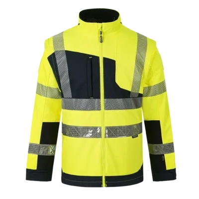 Veste softshell LUMINA S jaune haute visibilité manches amovibles CODUPAL