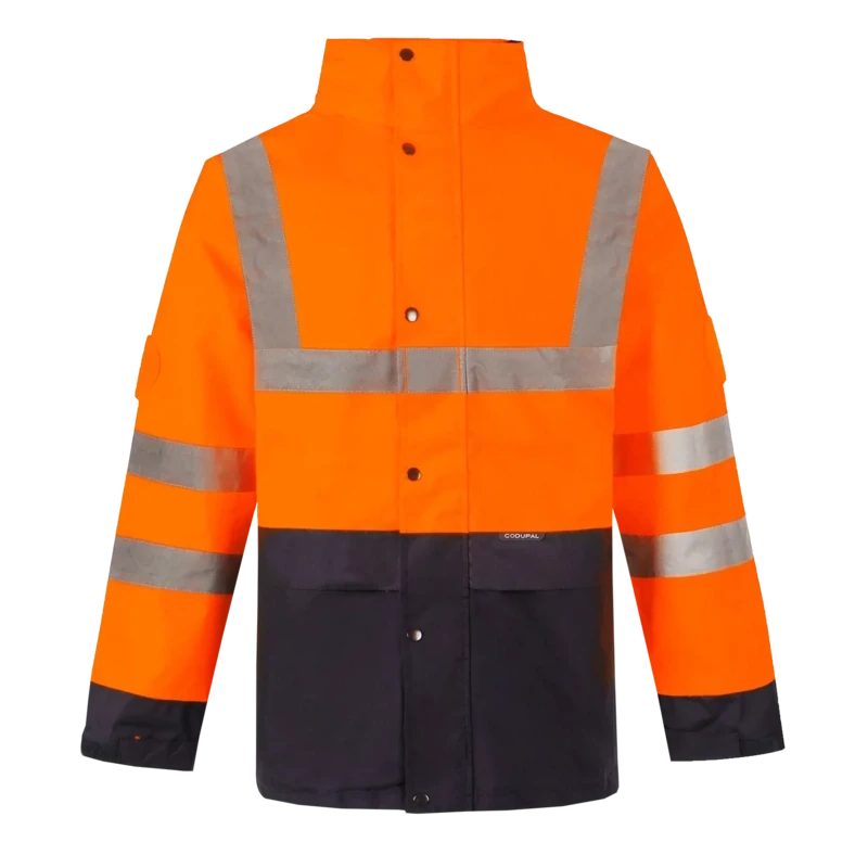Parka veste de pluie MADUO V orange haute visibilité CODUPAL