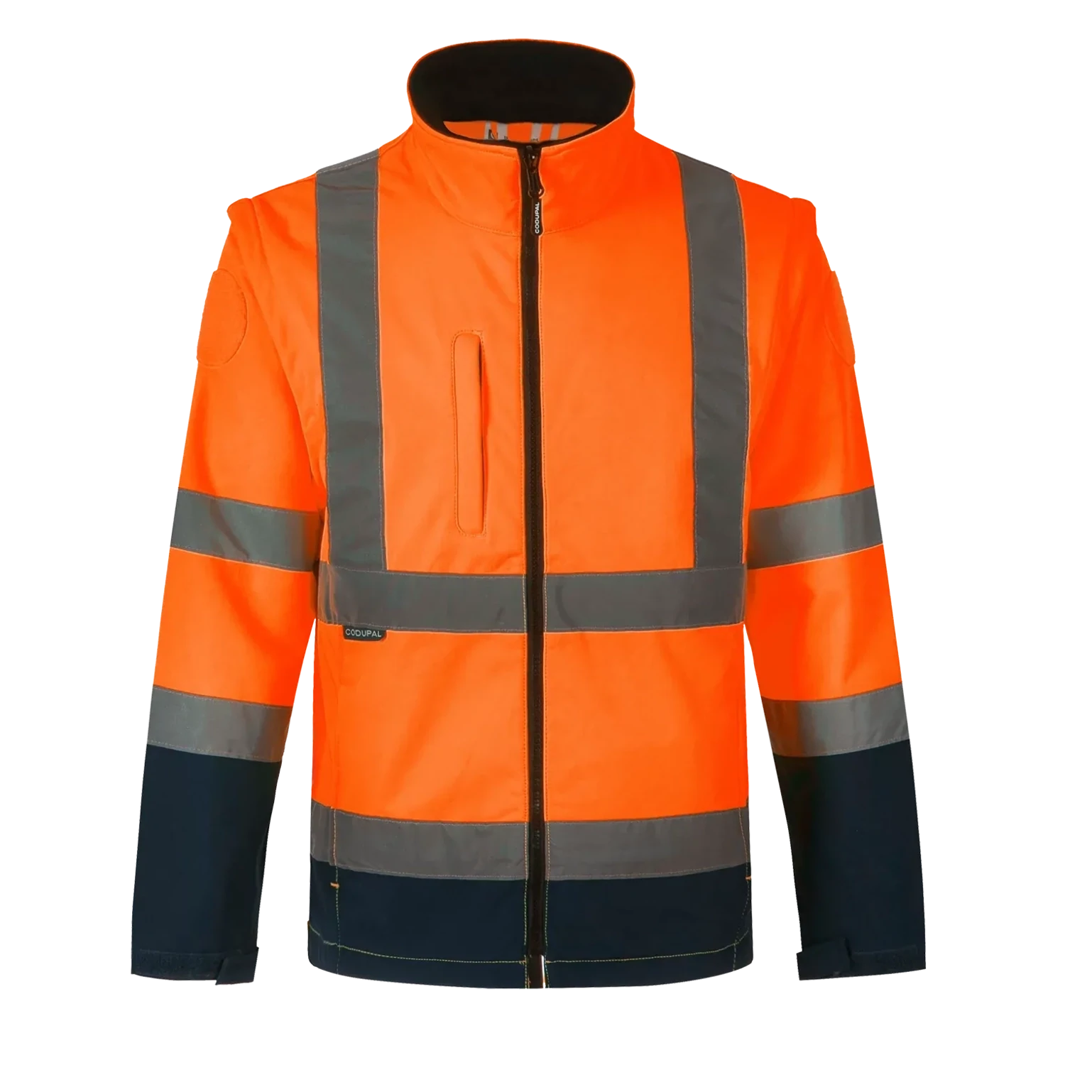 Veste softshell ZOE orange haute visibilité manches amovibles CODUPAL