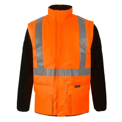 Gilet matelassé MAELIS B haute visibilité orange manches amovibles CODUPAL