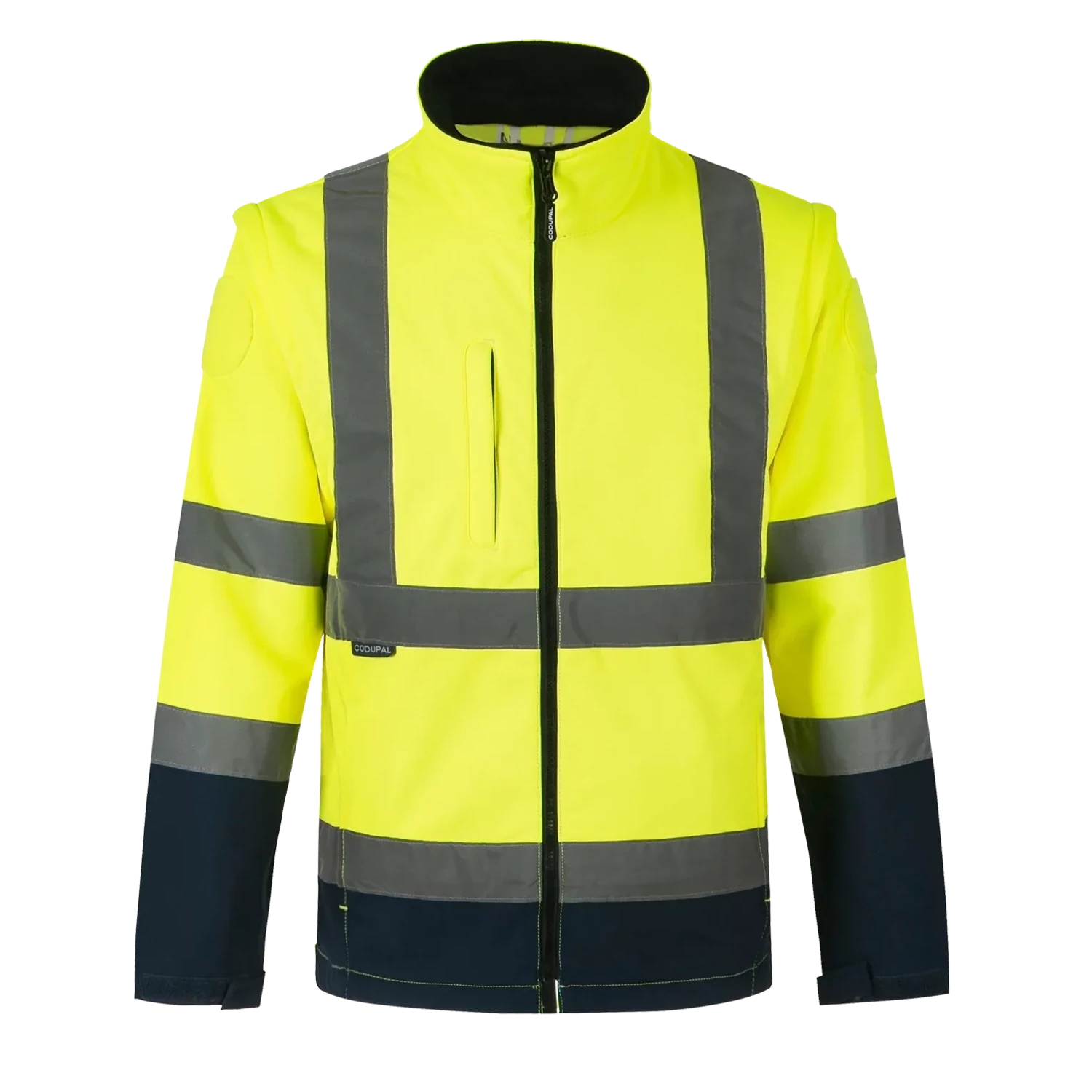 Veste softshell ZOE jaune haute visibilité manches amovibles CODUPAL