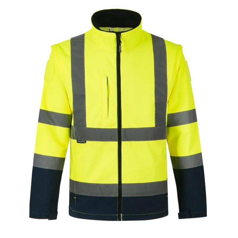 Veste softshell ZOE jaune haute visibilité manches amovibles CODUPAL