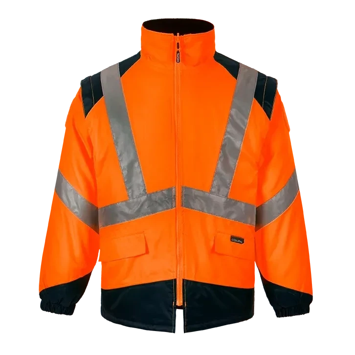 Blouson ELYSE B haute visibilité orange manches amovibles CODUPAL