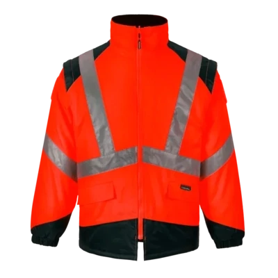 Blouson ELYSE B haute visibilité rouge manches amovibles CODUPAL