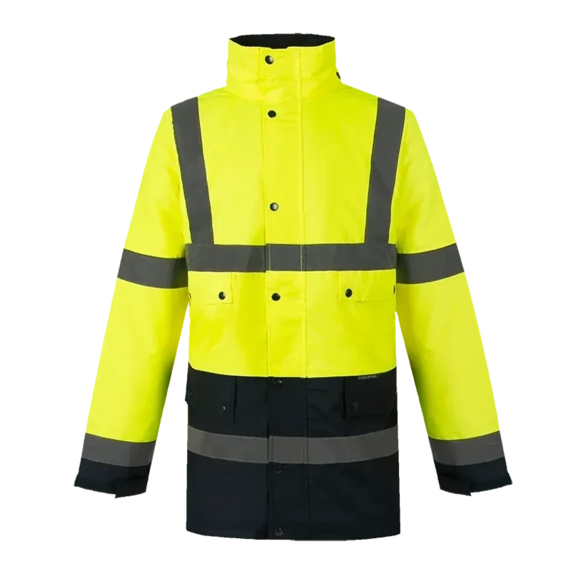 Parka veste de pluie haute visibilité TEIHO jaune CODUPAL