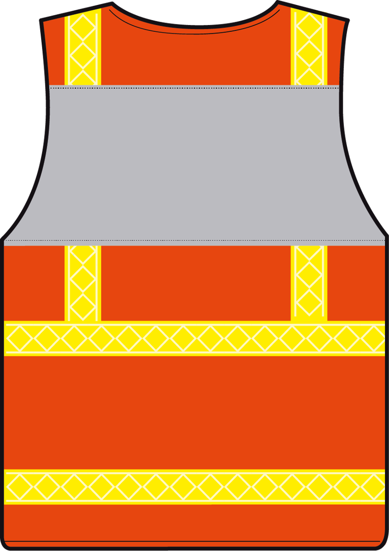 Gilet haute visibilité orange bandes microprisme jaune personnalisable CODUPAL