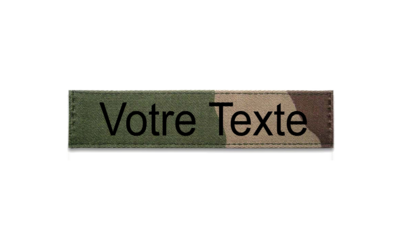 Bande patronymique tissu camouflage personnalisable