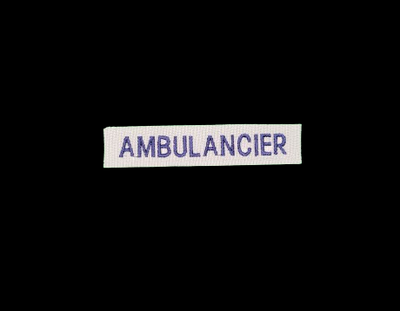 Bande patronymique velcro ambulancier BG-SAFETY