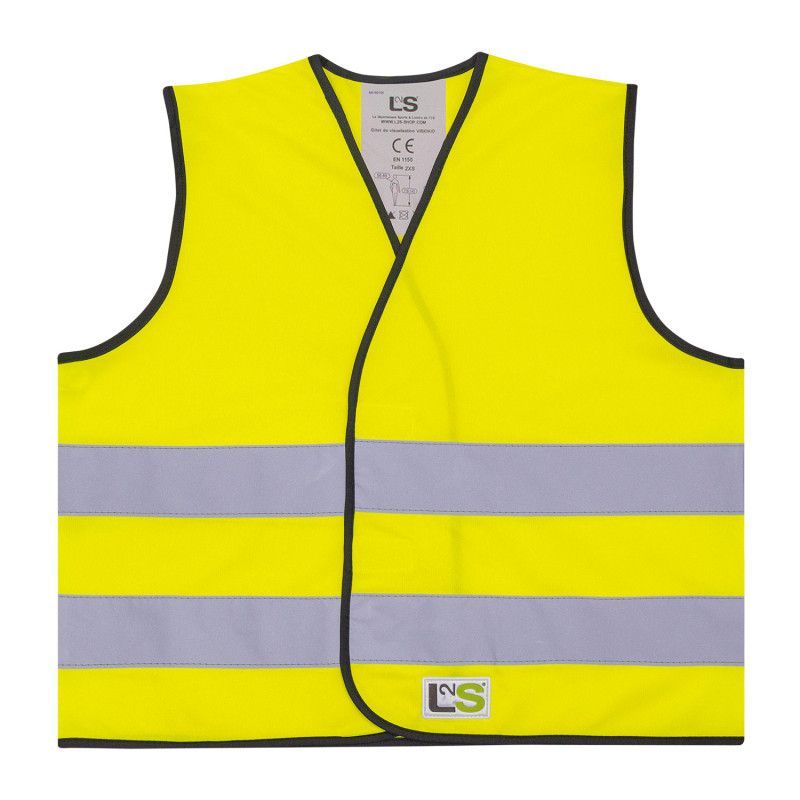 Gilet de visibilité enfants EN 1150 jaune fluo VISIONKID T2S