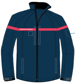 Veste softshell LOLA3 sapeurs-pompiers CODUPAL