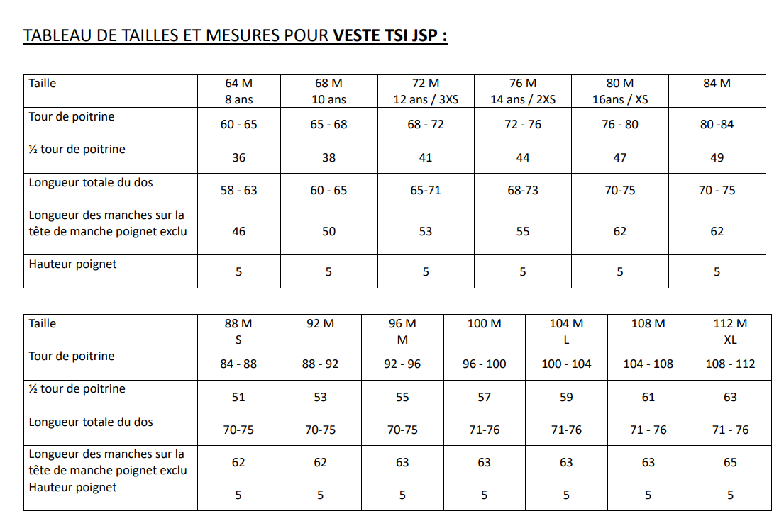 Veste TSI JSP jeunes sapeurs-pompiers BG-SAFETY