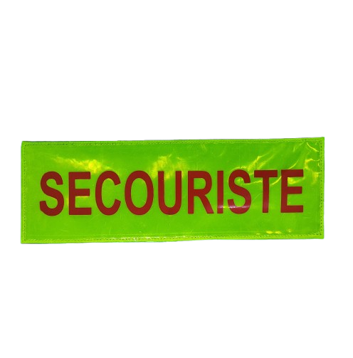 Dossard / bandeau FLAP et bande patronymique SECOURISTE BG-SAFETY