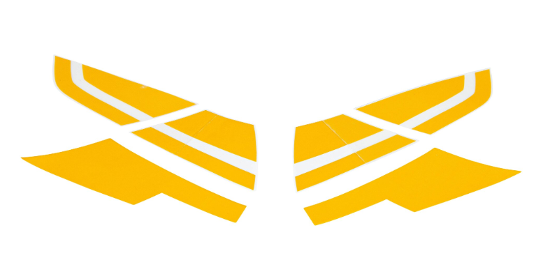 Jeu de décors signalisation pour casque F1XF jaune MSA Jeu de décors signalisation pour casque F1XF jaune MSA