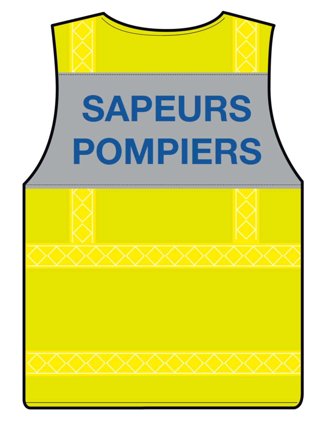 Gilet haute visibilité jaune sapeurs pompiers