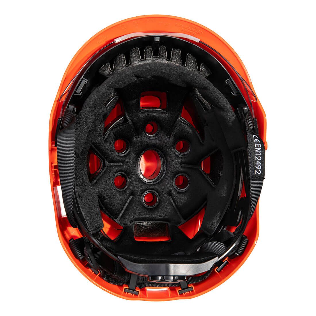 Casque de protection à lunette intégrée orange PORTWEST