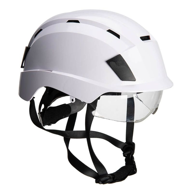 Casque de protection à lunette intégrée blanc Portwest