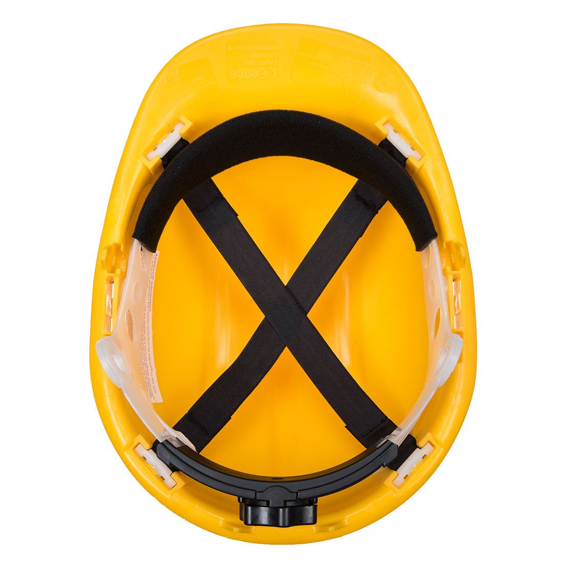 Casque de sécurité Expertbase à crémaillère (carton de 120) jaune PORTWEST