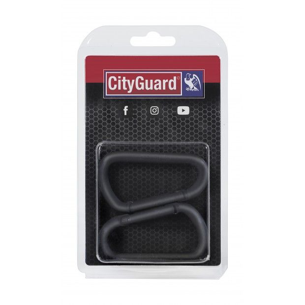 Mousqueton aluminium noir CITYGUARD