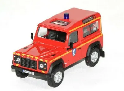 Véhicule miniature sapeurs-pompiers LAND ROVER DEFENDER COURT SDIS 88 VOSGES 1/43 OLIEX