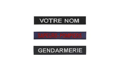 Bande patronymique velcro personnalisable Bande patronymique velcro personnalisable