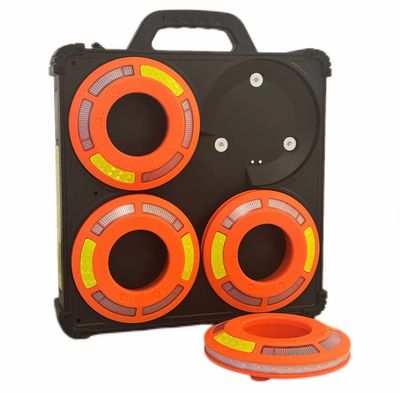 Valise de 8 balises lumineuses séquentielles pour cône de lubeck BG-SAFETY