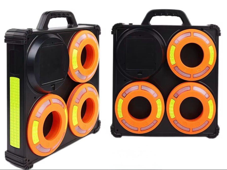 Valise de 6 balises lumineuses séquentielles pour cône de lubeck BG-SAFETY