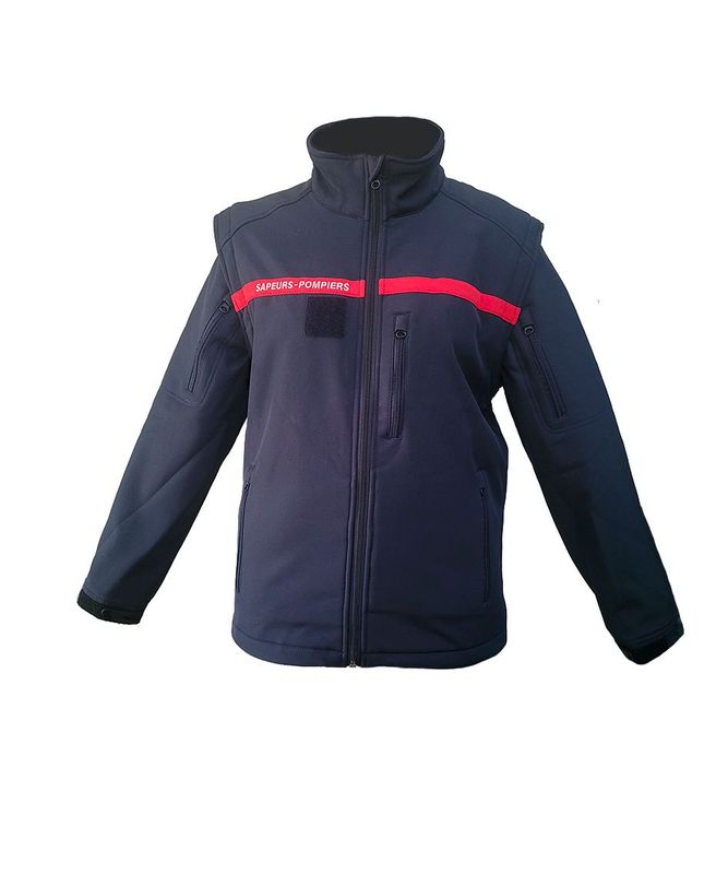 Veste softshell manches amovibles sapeurs-pompiers BG-SAFETY