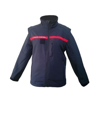 Veste softshell manches amovibles sapeurs-pompiers BG-SAFETY Veste softshell manches amovibles sapeurs-pompiers BG-SAFETY